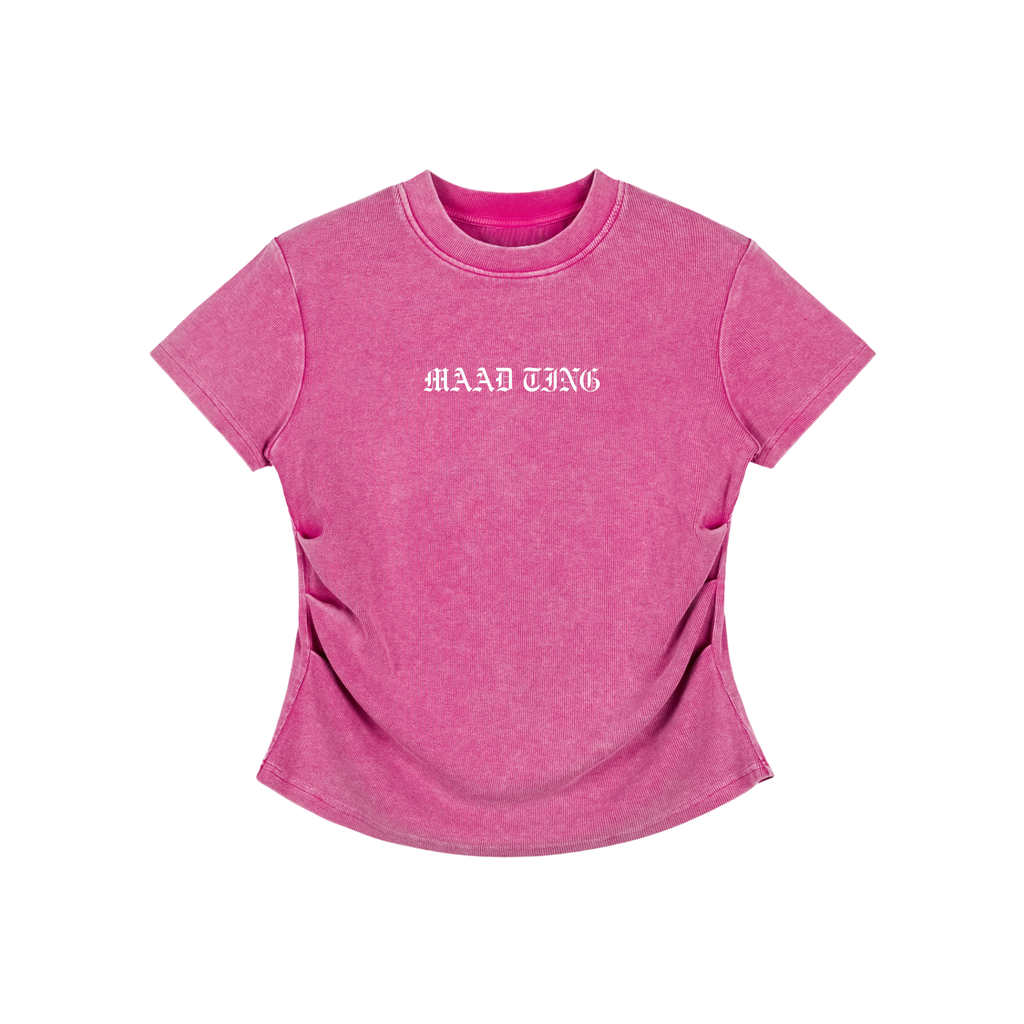 MAAD. BODYCON TEE | FLAMINGO