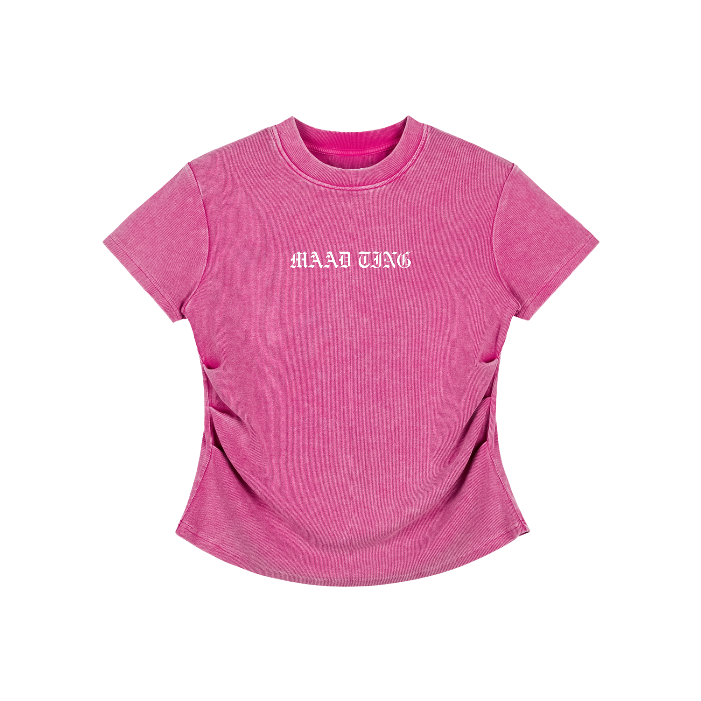 MAAD. BODYCON TEE | FLAMINGO