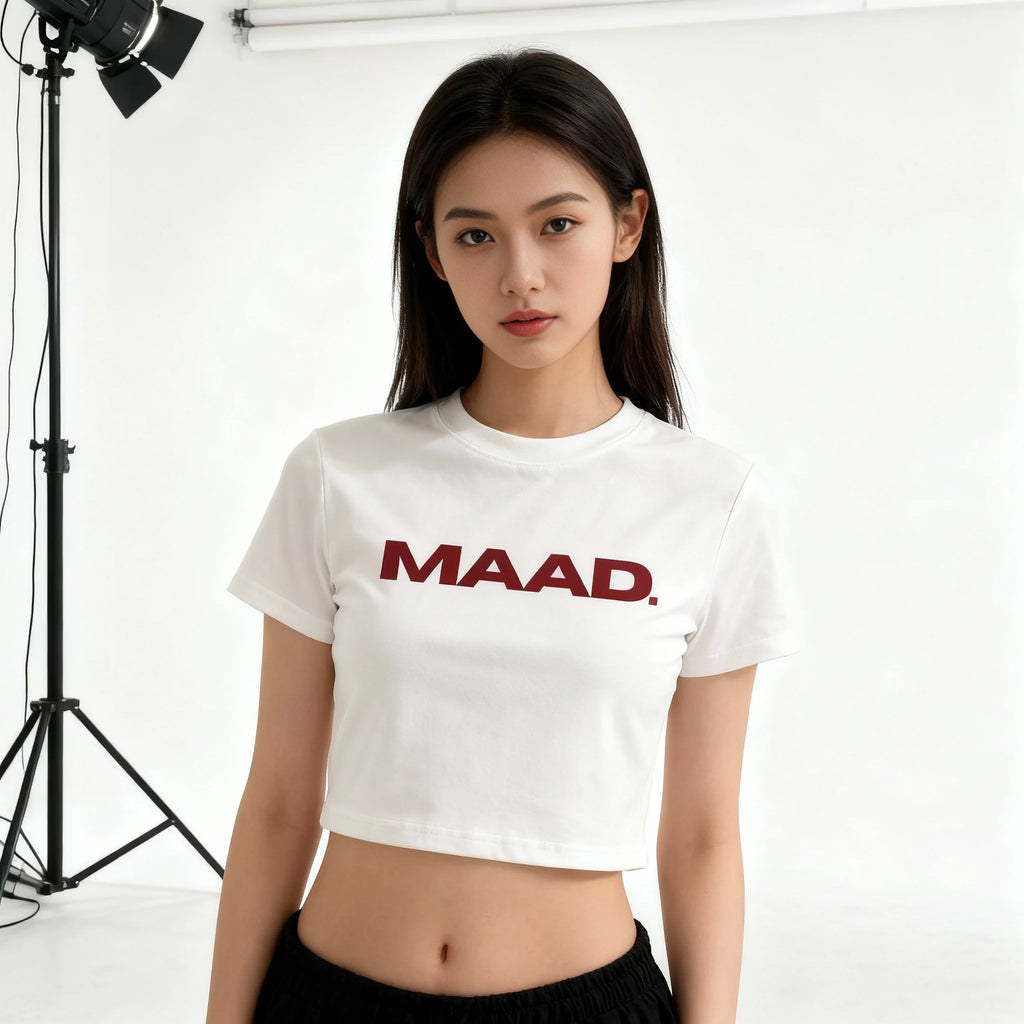 POPSTAR CROPPED TEE | WHITE